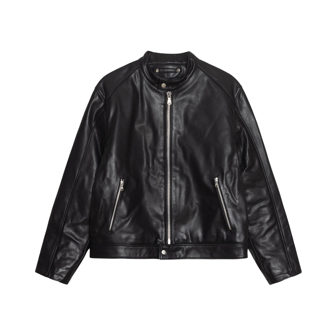 Stussy ブラック レザージャケット S(K) Stussy x Our Legacy Work Shop Blouson Jacket Leather Black