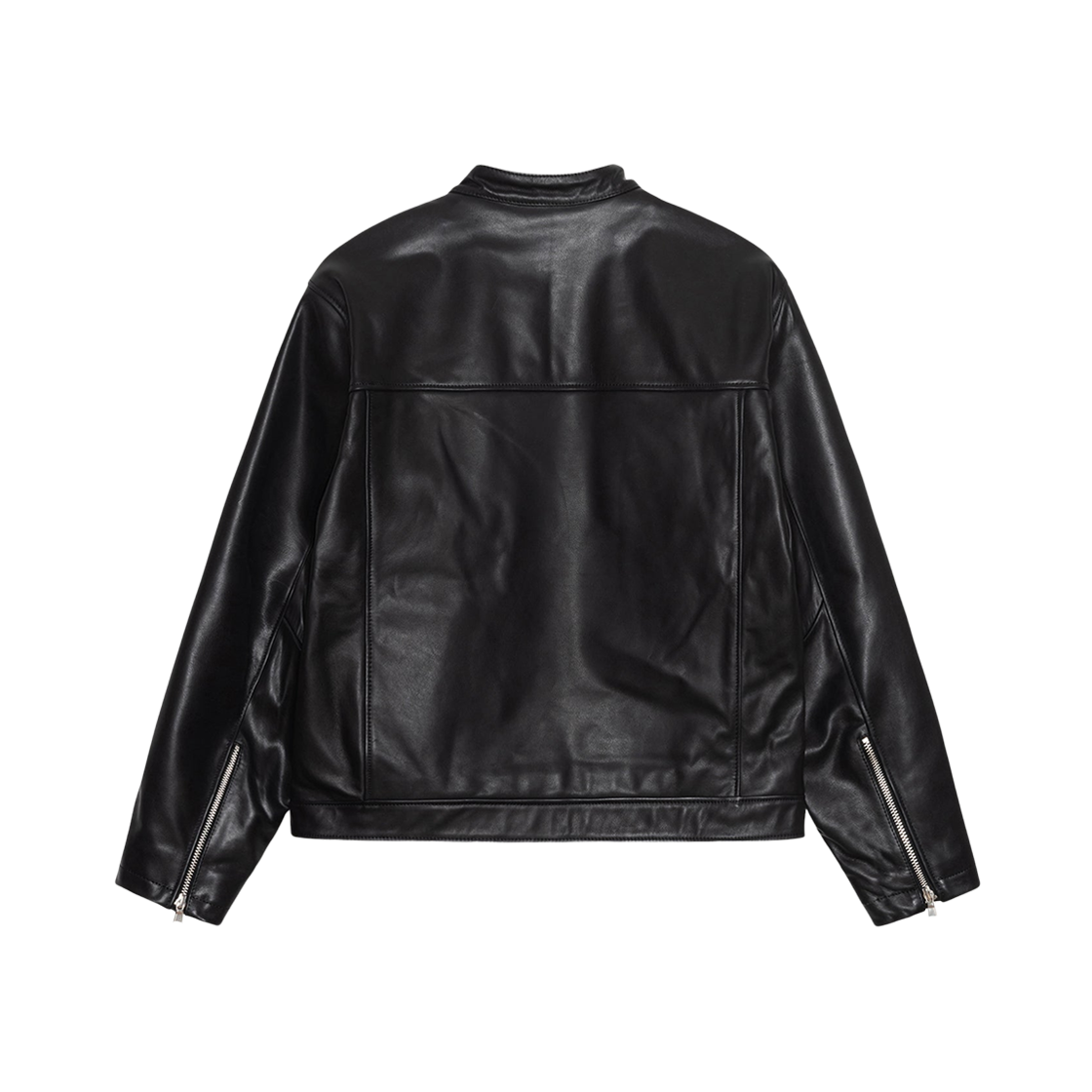 Stussy Cafe Racer Leather Jacket Black | eBay